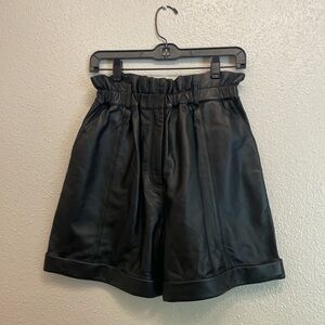 Frame Black High Waist Shorts